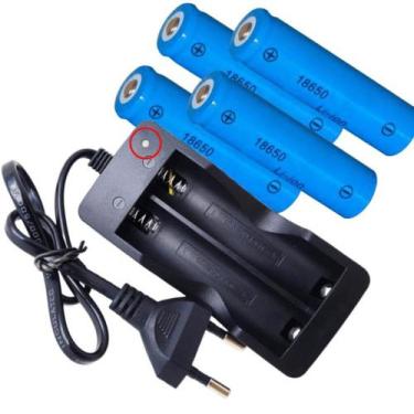 Imagem de Carregador Com 4 Pilhas Duplo De Pilha Bateria 4.2v Li-Ion 18650 Indic