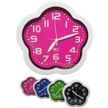 Imagem de Relógio Despertador Mesa/Parede Tipo Flor Decotativo ZB3009 - Luatek, 