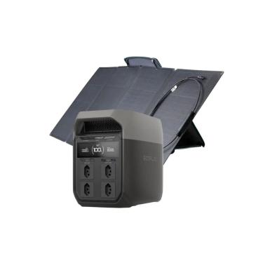 Imagem de Kit Estação de Energia Delta 3 Com Painel Solar Dobrável 160W, 5 Modos de Recarga Ultra Rápida, Expansível Até 5kwh