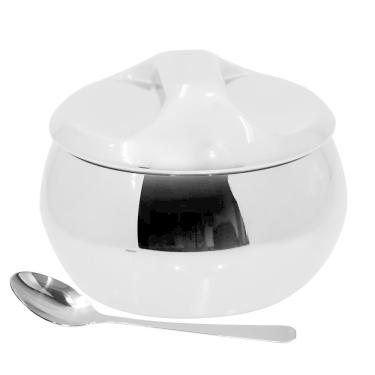 Imagem de Açucareiro Inox Com Colher 300Ml Café Chá Luxo