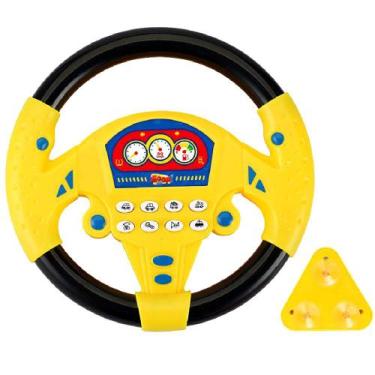 Imagem de Volante Infantil Divertido Musical Gira 360 Graus Sons Carro Base Com 