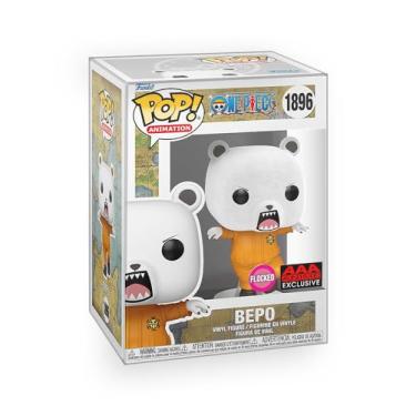 Imagem de Epic Collectibles Pop Anime: One Piece - Boneco de vinil exclusivo Bepo (flocado) com protetor de caixa compatível com Funko
