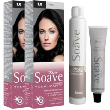 Imagem de Coloração Capilar Tonalizante Sem Amônia Tono Soave Capelli 2 Und (1.0 Preto)