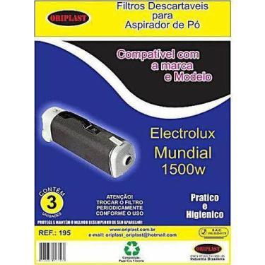 Imagem de Kit c/9 Sacos Descartáveis Aspirador Electrolux Mundial 1500W/1200W Z1