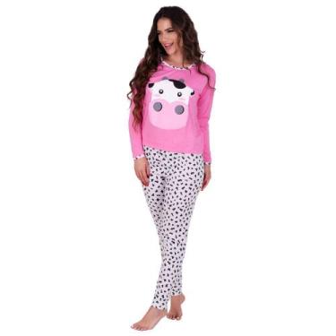 Imagem de Pijama Inverno Calça Manga Longa Unicórnio Âncora Girafa Vaquinha Flam