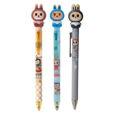 Imagem de Caneta Esferográfica Tinta Preta Labubu Escolar Infantil - Friburgo Co