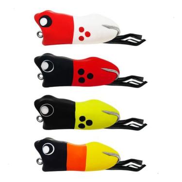 Imagem de 4 Iscas Pesca Traíra Monster Popper Matadeira Sapo Borracha, MONSTER P