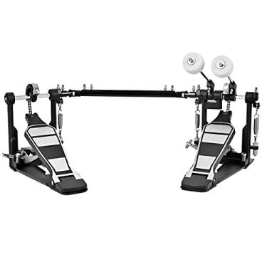 Imagem de Pedal de bumbo duplo para kit de bateria e bateria eletrônica | Corrente única (pedais de baixo duplo)
