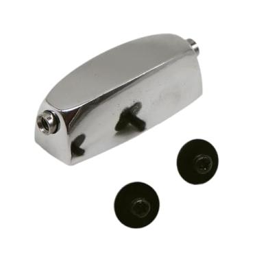 Imagem de simhoa Suporte para caixa de tambor com extremidade dupla montada com parafusos, peças de percussão, substituição de ferragens prateadas