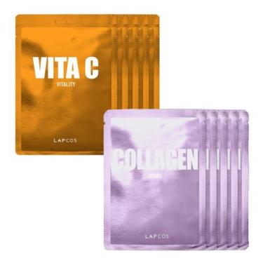 Imagem de Máscaras em Lençol LAPCOS Vita C e Colágeno - Pacote com 10 Unidades