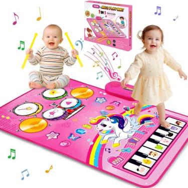 Imagem de Tema musical Mat Aitbay Unicorn para 1-3 anos com tambor de piano