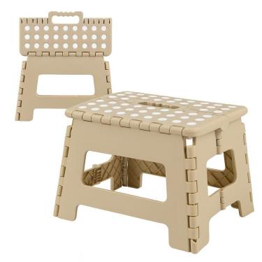 Imagem de Banquinho Dobravel Alca Portatil Degrau Auxiliar Adulto Crianca Casa Cozinha Praia 130k...