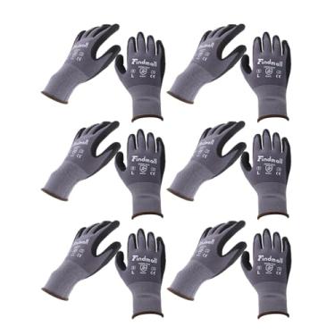 Imagem de findmall 6 Pares De Luvas Trabalho Grandes, Sem Costura, Malha, Para Jardinagem, Mulheres E Homens, Adequadas Armazenagem Logística, Canteiros Obras, Plantio Horticultura