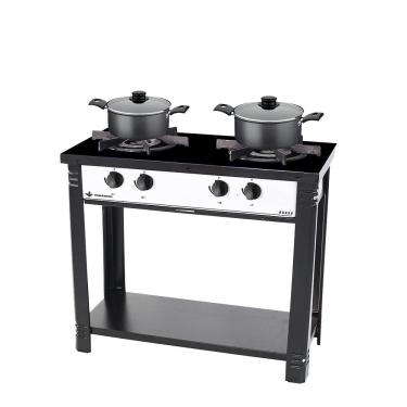Imagem de Fogão Industrial 2 Bocas Bravo Branco Venâncio + 2 Caçarolas Tramontina Turim
