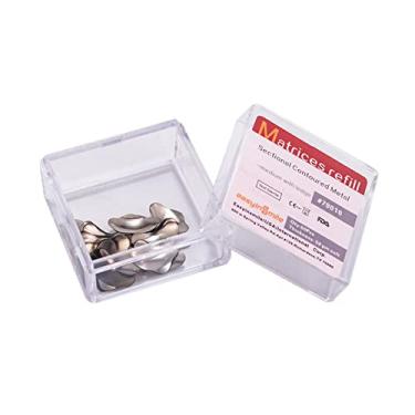 Imagem de SNAWOP Bandas De Matriz Dentária 50Μm, Matrizes Metálicas Seccionais Interproximais Dentais Com Contorno, Recarga 100 Peças, Sistema Macio (Médio Borda)