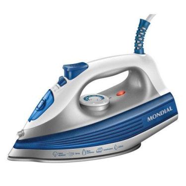 Imagem de Ferro de Passar a Vapor Mondial FVN-01-BL 1200W, Azul com branco, 110V