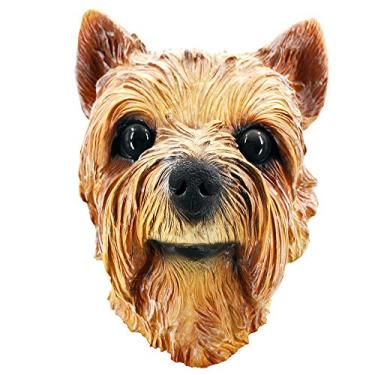 Imagem de Máscara de cachorro Yorkshire Terrier de látex animal máscara de cachorro fantasia multicolorida