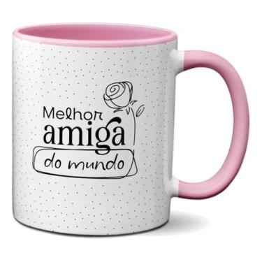 Imagem de Caneca Para Melhor Amiga Do Mundo Presente Amizade (Rosa)