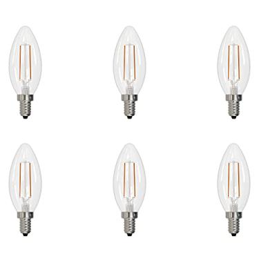 Imagem de Lâmpadas de filamento LED Laborate B11 reguláveis, 4W = 40W, lâmpadas vintage E12, 4000k, 350 lúmens, 120 V úmida, acabamento transparente, lâmpada de filamento LED para casa, banheiro, corredor