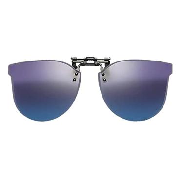Imagem de UpaClaire Óculos de sol e óculos de sol para dirigir à noite, com clip-on, redução de brilho polarizado, visão de alta definição, Roxo, azul, 2