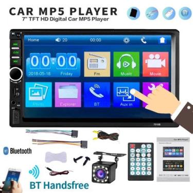 Imagem de Carro de 7 polegadas MP5 bluetooth mos-livres 7018B com câmera - J-one