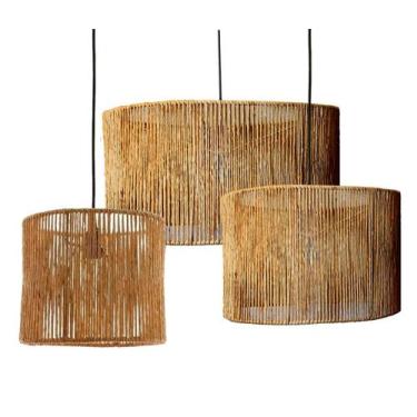 Imagem de Kit Composição 3 Luminárias Rústica Lustre Pendente Cúpula - CHARMHOUS