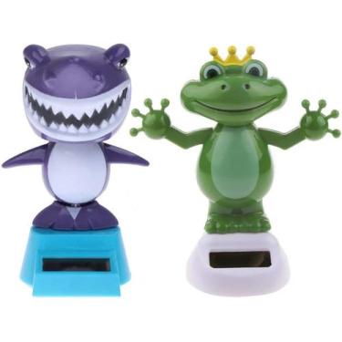 Imagem de 2 pçs brinquedos de dança movidos a energia solar balançando animado b