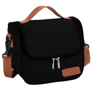 Imagem de Bolsa Térmica Lancheira Marmita Sacola Para Academia Trabalho Escola e Passeios Alça Removivel (Preto)