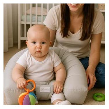 Imagem de Almofada Amamentação e Sofazinho do bebê - BABY HOLDER, Creme