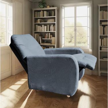 Imagem de Poltrona Para Extensão De Cílios Reclinável Suede Imperio Moderno Grafitte