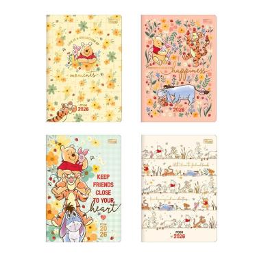 Imagem de Agenda planner grampeado mensal Pooh 2026 Tilibra