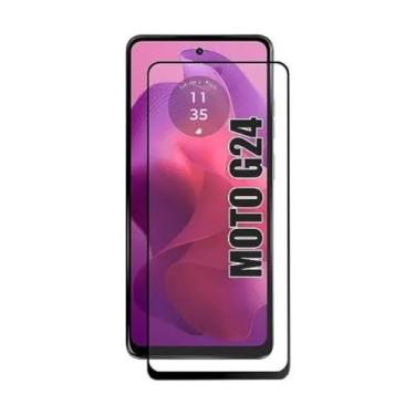 Imagem de [GL CASES] Película Motorola Moto G24 Vidro Temperado Anti Risco 3D 9H Proteção Pelicula Motorola Moto G24 Com Cobertura Total Da Tela + Kit Limpeza Para Aplicação Livre De Bolhas