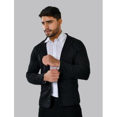 Imagem de Blazer Masculino Slim Esporte Fino Elastano Premium debatt jeans, Pret