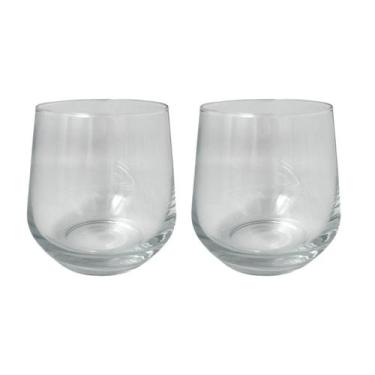 Imagem de 02 Copos Baixos Vidro 430ml Drink Suco Água One Fracalanza