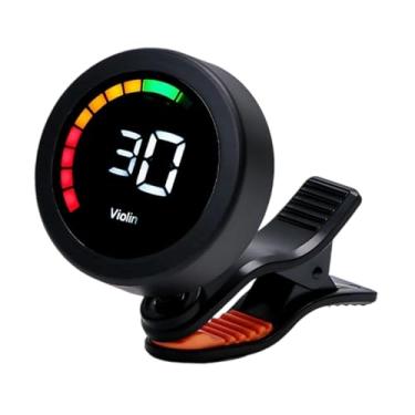 Imagem de JunZheHub Afinador de Guitarra Acessórios para Guitarra Rotação 360° Versátil Afinador Rápido E Preciso Banjo Iniciantes Violino Baixo, Preto