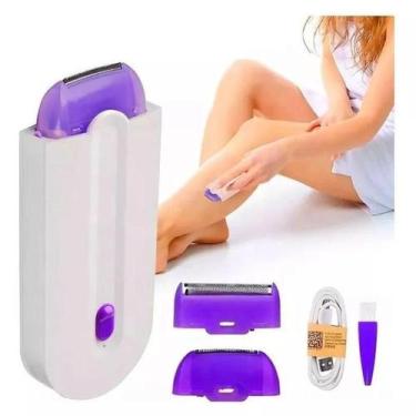 Imagem de Mini Depilador Elétrico Aparador Pelos Corporal Feminino Portátil - Re