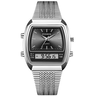 Imagem de relógio esportivo digital à prova dágua em  aço inoxidavel  masculino