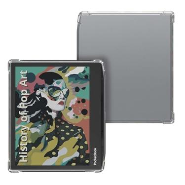 Imagem de Capa transparente para Pocketbook Era/Era Color E-Reader 17.8 cm, capa protetora fina e leve de TPU transparente com borda elevada e parte traseira transparente, transparente
