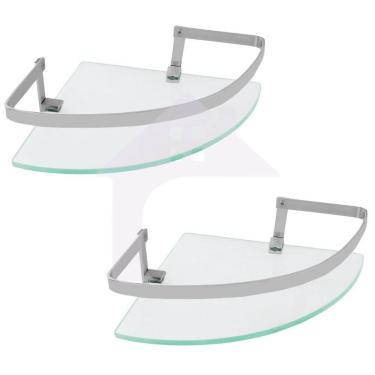 Imagem de Kit 2 Porta Shampoo Canto Exclusivo Cromado Luxo Banheiro