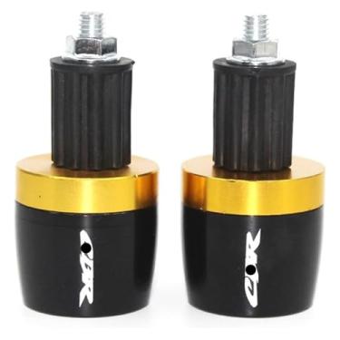 Imagem de 7/20.3 cm 22 mm CNC Motorfiets Handle Bar Grips Cap Plug Compatível com CBR600F CBR 600F CBR600 F 2011 2012 2013 (Ouro 1)