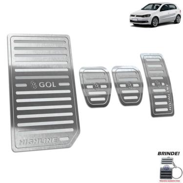 Imagem de Descanso + Pedaleira Manual Gol Highline G6 G7 Prata