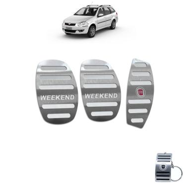 Imagem de Pedaleira Manual Inox Fiat Palio Weekend 2009 A 2020 Prata