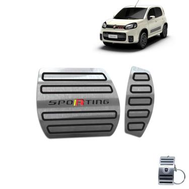 Imagem de Pedaleira Automático Aço Inox Uno Sporting 2011 A 2018 Preto