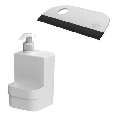 Imagem de Kit Porta Detergente Dispenser Dosador Rodo Rodinho De Pia