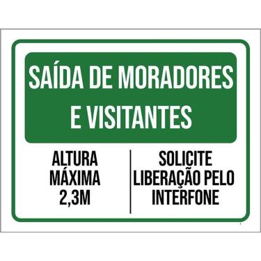 Imagem de Placa De Sinalização - Condomínio Saída Moradores 36X46