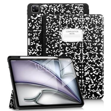 Imagem de DTTO Capa para iPad Air de 13 polegadas M3/M2 2025/2024, iPad Pro de 12,9 polegadas (6ª/5ª/4ª/3ª geração), capa macia com suporte de três dobras e suporte para lápis para iPad Air de 13 polegadas,