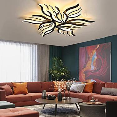 Imagem de Luzes de teto LED Quarto Sala de estar Regulável com controle remoto Luz moderna Design de flores Luminária de teto Luminária de teto embutida Iluminação para sala de jantar Cozinha Ilha Ban