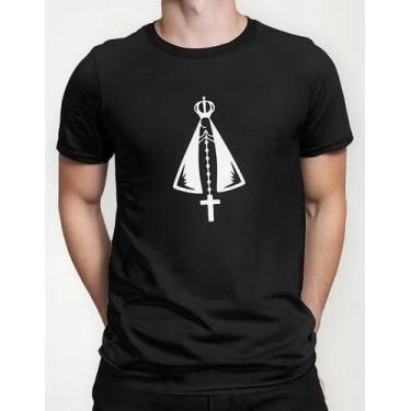 Imagem de Camiseta Camisa Algodão Feminina Masculina Adulto Nossa Senhora Aparec