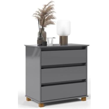 Imagem de Cômoda Gaveteiro Retrô 3 Gavetas Para Quarto Várias Cores - Beauty Móv