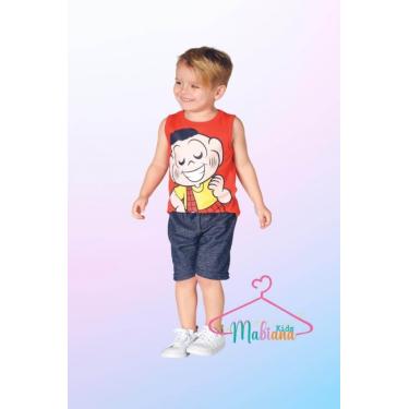 Imagem de Conjunto Regata Cascão - Vermelho / Marinho